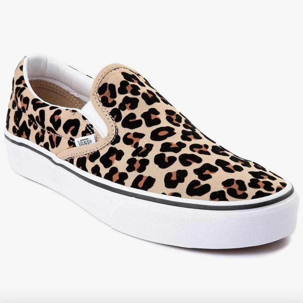 Vans Women's Leopard Print Slip-On Shoes